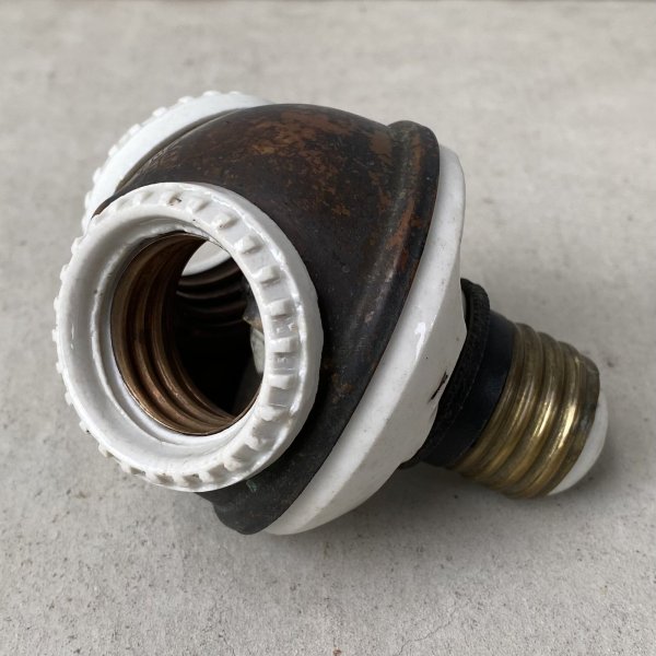 画像3: VINTAGE ANTIQUE BENJAMIN SOCKET ヴィンテージ アンティーク ベンジャミンソケット / ランプ ライト 2灯 コレクタブル 照明 店舗什器 アメリカ USA (4) (3)