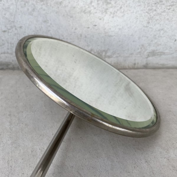 画像9: VINTAGE ANTIQUE MIRROR ヴィンテージ アンティーク スタンドミラー 鏡 / 卓上ミラー シェービングミラー ラウンド インテリア  化粧 店舗什器 アメリカ USA (5) (9)