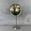 画像1: VINTAGE ANTIQUE MIRROR ヴィンテージ アンティーク スタンドミラー 鏡 / 卓上ミラー シェービングミラー ラウンド インテリア  化粧 店舗什器 アメリカ USA (5) (1)