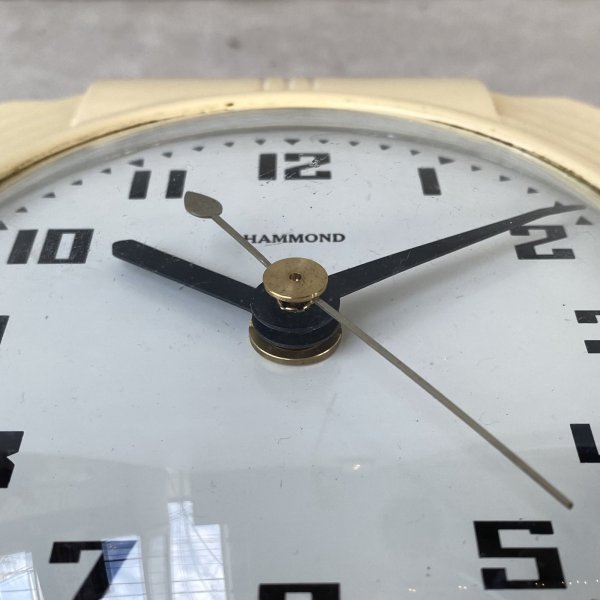 画像7: VINTAGE ANTIQUE HAMMOND WALL CLOCK KITCHEN CLOCK ヴィンテージ アンティーク ウォールクロック ハモンド 壁掛け時計 / キッチンクロック アイボリー 店舗什器 アメリカ (7)