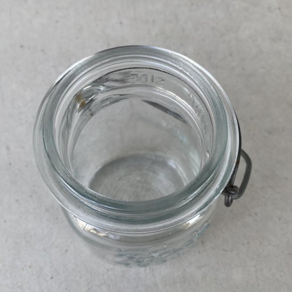 画像7: VINTAGE ANTIQUE BALL IDEAL JAR ヴィンテージ アンティーク ボール ジャー ガラス瓶 アメリカ / ワイヤー付き クリアー ディスプレイ ボトル 小物入れ 収納 店舗什器 A (7)