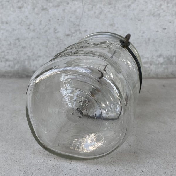 画像6: VINTAGE ANTIQUE BALL IDEAL JAR ヴィンテージ アンティーク ボール ジャー ガラス瓶 アメリカ / ワイヤー付き クリアー ディスプレイ ボトル 小物入れ 収納 店舗什器 D (6)