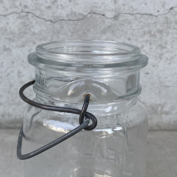 画像8: VINTAGE ANTIQUE BALL IDEAL JAR ヴィンテージ アンティーク ボール ジャー ガラス瓶 アメリカ / ワイヤー付き クリアー ディスプレイ ボトル 小物入れ 収納 店舗什器 A (8)