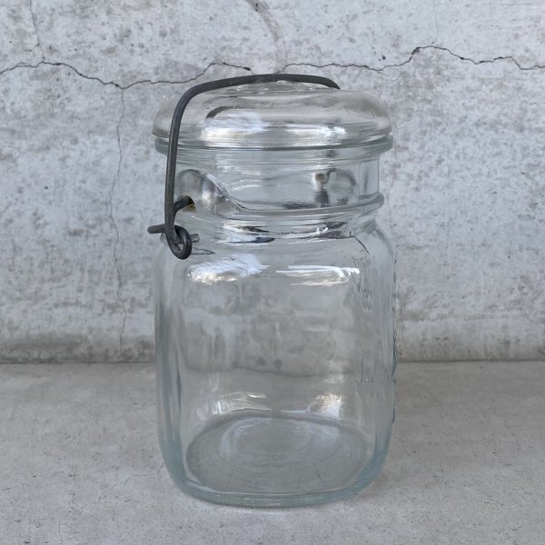 画像3: VINTAGE ANTIQUE BALL IDEAL JAR ヴィンテージ アンティーク ボール ジャー ガラス瓶 アメリカ / ワイヤー付き クリアー ディスプレイ ボトル 小物入れ 収納 店舗什器 A (3)