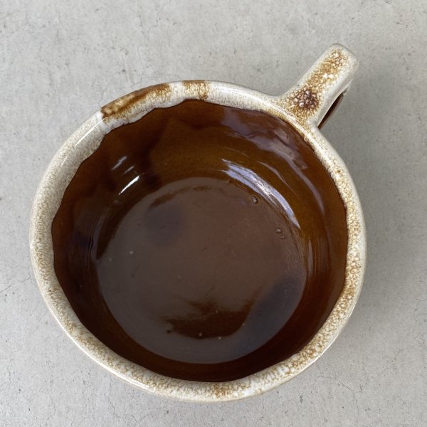 画像6: VINTAGE ANTIQUE SOUP MUG ヴィンテージ アンティーク スープマグ スープカップ 食器 陶器 /  ブラウン 茶色 カフェ 喫茶店 店舗什器 アメリカ (6) (6)