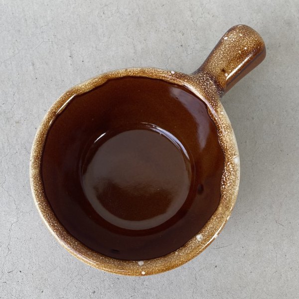 画像2: VINTAGE ANTIQUE BOWL ヴィンテージ アンティーク ボウル 食器 陶器 / ブラウン 茶色 カフェ 喫茶店 店舗什器 アメリカ (5) (2)