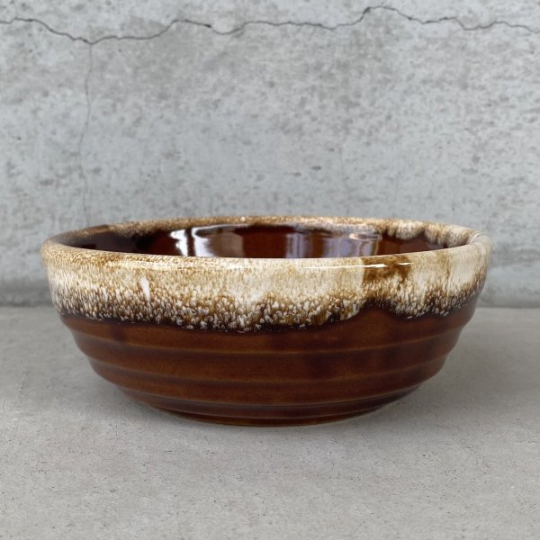 画像3: VINTAGE ANTIQUE BOWL ヴィンテージ アンティーク ボウル 食器 陶器 /  ブラウン 茶色 カフェ 喫茶店 店舗什器 アメリカ (7) (3)