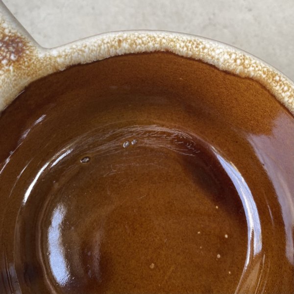 画像8: VINTAGE ANTIQUE SOUP MUG ヴィンテージ アンティーク スープマグ スープカップ 食器 陶器 /  ブラウン 茶色 カフェ 喫茶店 店舗什器 アメリカ (6) (8)