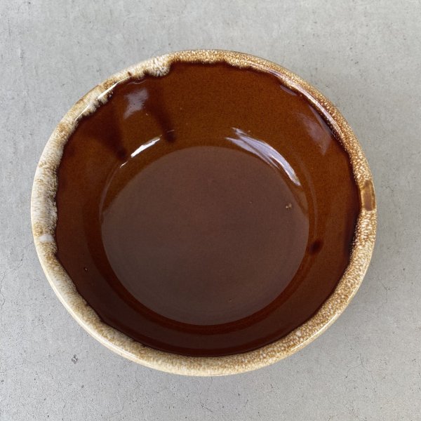 画像6: VINTAGE ANTIQUE BOWL ヴィンテージ アンティーク ボウル 食器 陶器 /  ブラウン 茶色 カフェ 喫茶店 店舗什器 アメリカ (7) (6)