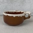 画像2: VINTAGE ANTIQUE SOUP MUG ヴィンテージ アンティーク スープマグ スープカップ 食器 陶器 /  ブラウン 茶色 カフェ 喫茶店 店舗什器 アメリカ (6) (2)