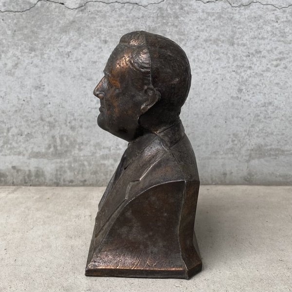 画像4: VINTAGE ANTIQUE FRANKLIN D. ROOSEVELT COIN BANK ヴィンテージ アンティーク ルーズベルト コインバンク 貯金箱 オブジェ / コレクタブル ディスプレイ 大統領 胸像 置物 アメリカ (4)