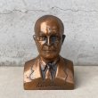 画像1: VINTAGE ANTIQUE EISENHOWER COIN BANK BANTHRICO ヴィンテージ アンティーク アイゼンハワー コインバンク 貯金箱 オブジェ / コレクタブル ディスプレイ 大統領 胸像 置物 アメリカ (1)