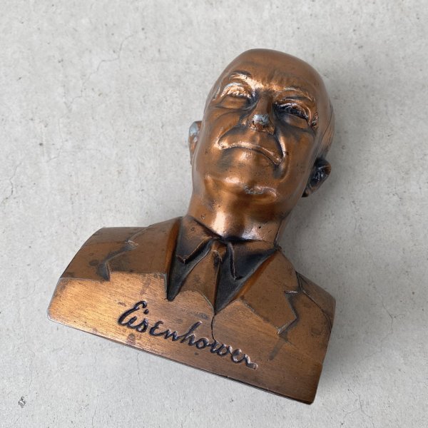 画像7: VINTAGE ANTIQUE EISENHOWER COIN BANK BANTHRICO ヴィンテージ アンティーク アイゼンハワー コインバンク 貯金箱 オブジェ / コレクタブル ディスプレイ 大統領 胸像 置物 アメリカ (7)