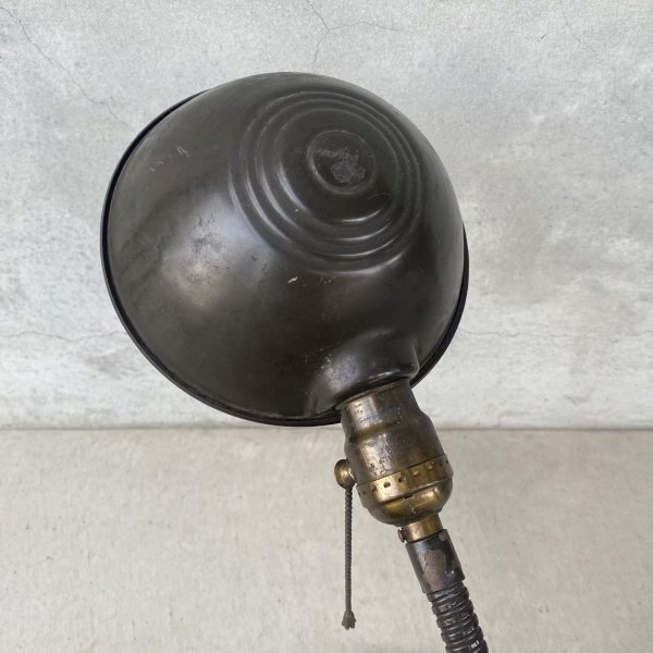 画像6: VINTAGE ANTIQUE DESKLAMP LEVITON ヴィンテージ アンティーク デスクランプ スタンドライト 卓上ライト 照明 / グースネック インダストリアル アイアン 鉄 店舗什器 アメリカ (6)
