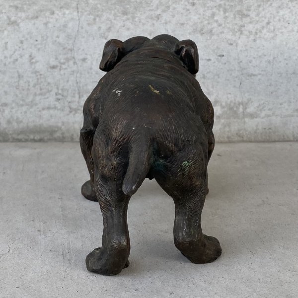 画像3: VINTAGE ANTIQUE BULLDOG FIGURE ヴィンテージ アンティーク ブルドッグ オブジェ 置物 / コレクタブル ディスプレイ インテリア 犬 動物 鋳物 アメリカ  (3)