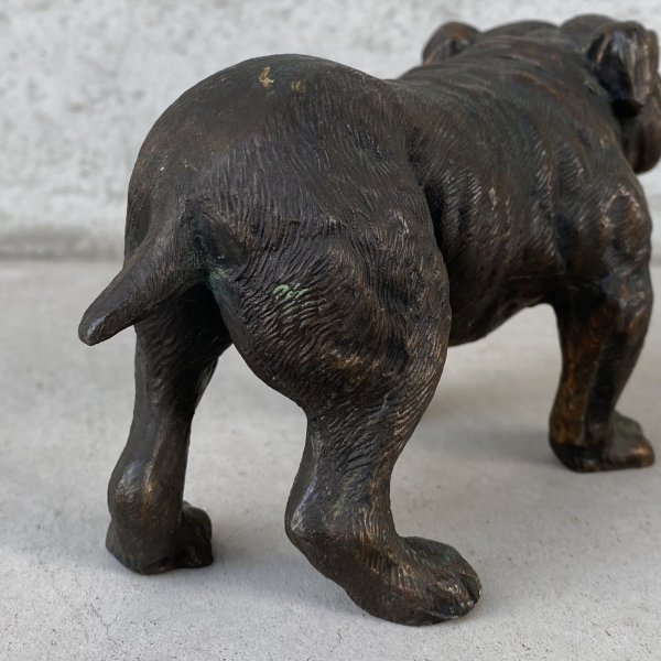画像9: VINTAGE ANTIQUE BULLDOG FIGURE ヴィンテージ アンティーク ブルドッグ オブジェ 置物 / コレクタブル ディスプレイ インテリア 犬 動物 鋳物 アメリカ  (9)
