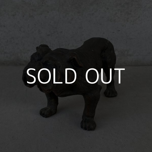 画像1: VINTAGE ANTIQUE BULLDOG FIGURE ヴィンテージ アンティーク ブルドッグ オブジェ 置物 / コレクタブル ディスプレイ インテリア 犬 動物 鋳物 アメリカ  (1)