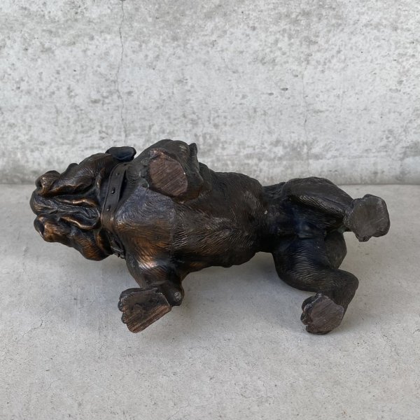 画像7: VINTAGE ANTIQUE BULLDOG FIGURE ヴィンテージ アンティーク ブルドッグ オブジェ 置物 / コレクタブル ディスプレイ インテリア 犬 動物 鋳物 アメリカ  (7)