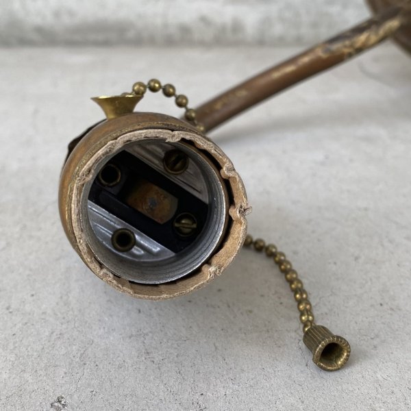 画像7: VINTAGE ANTIQUE LAMP LIGHT WALL LAMP ヴィンテージ アンティーク ライト ウォールランプ 壁付け照明 ブラケットランプ / ランプ 真鍮 店舗什器 アメリカ USA (6) (7)