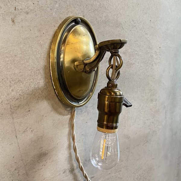 画像3: VINTAGE ANTIQUE LAMP LIGHT WALL LAMP ヴィンテージ アンティーク ライト ウォールランプ 壁付け照明 ブラケットランプ / ランプ 真鍮 店舗什器 アメリカ USA 10 (3)
