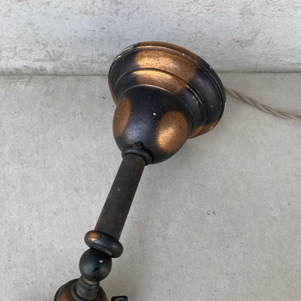 画像5: VINTAGE ANTIQUE LAMP LIGHT WALL LAMP JAPANNED ヴィンテージ アンティーク ジャパンド ライト ウォールランプ 壁付け照明 ブラケットランプ / ジャパンカラー コレクタブル 店舗什器 アメリカ 11 (5)
