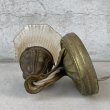 画像4: VINTAGE ANTIQUE LAMP LIGHT WALL LAMP GE ヴィンテージ アンティーク ライト ウォールランプ 壁付け照明 ブラケットランプ / ランプ ガラスシェード 真鍮 店舗什器 アメリカ USA (1) (4)
