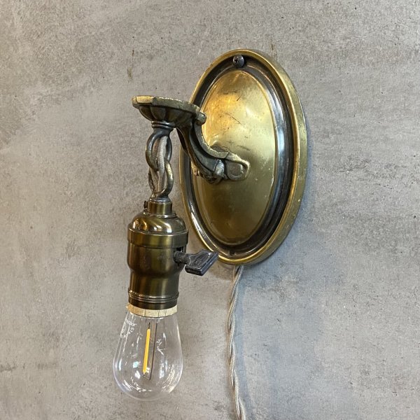画像1: VINTAGE ANTIQUE LAMP LIGHT WALL LAMP ヴィンテージ アンティーク ライト ウォールランプ 壁付け照明 ブラケットランプ / ランプ 真鍮 店舗什器 アメリカ USA 10 (1)