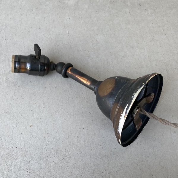 画像4: VINTAGE ANTIQUE LAMP LIGHT WALL LAMP JAPANNED HUBBELL ヴィンテージ アンティーク ジャパンド ウォールランプ 壁付け照明 ブラケットランプ / ジャパンカラー コレクタブル 店舗什器 アメリカ 15 (4)