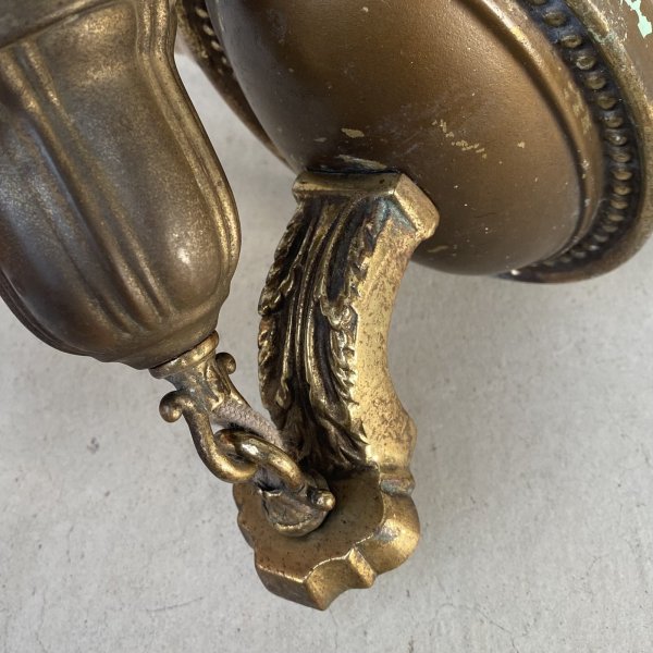 画像10: VINTAGE ANTIQUE LAMP LIGHT WALL LAMP ヴィンテージ アンティーク ライト ウォールランプ 壁付け照明 ブラケットランプ / ランプ ガラスシェード ブラス 真鍮 E26 店舗什器 アメリカ USA 17 (10)
