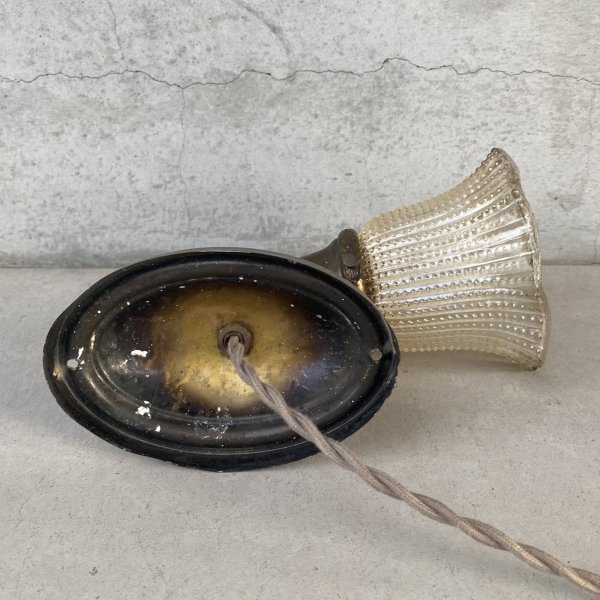 画像6: VINTAGE ANTIQUE LAMP LIGHT WALL LAMP ヴィンテージ アンティーク ライト ウォールランプ 壁付け照明 ブラケットランプ / ランプ ガラスシェード ブラス 真鍮 E26 店舗什器 アメリカ USA 16 (6)