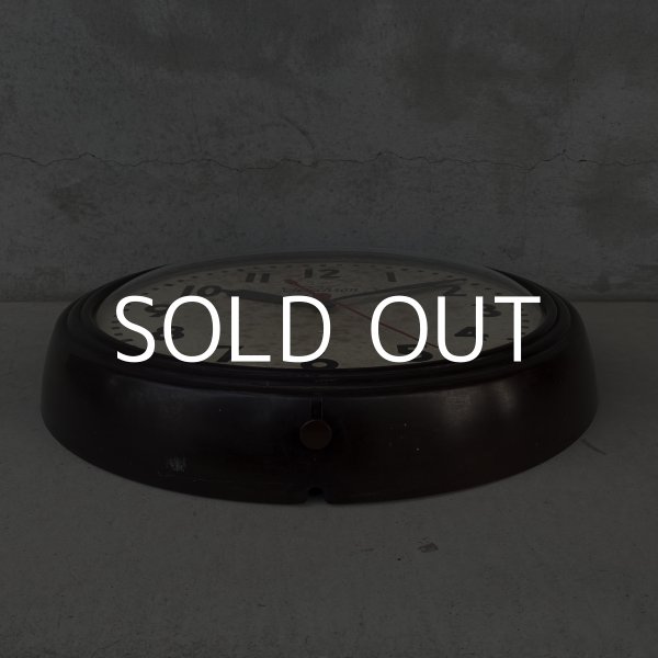 画像3: VINTAGE ANTIQUE WALL CLOCK TELECHRON ヴィンテージ アンティーク ウォールクロック テレクロン 壁掛け時計 / スクールクロック ベークライト ブラウン 茶色 店舗什器 アメリカ  (3)