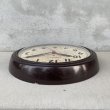 画像4: VINTAGE ANTIQUE WALL CLOCK TELECHRON ヴィンテージ アンティーク ウォールクロック テレクロン 壁掛け時計 / スクールクロック ベークライト ブラウン 茶色 店舗什器 アメリカ  (4)