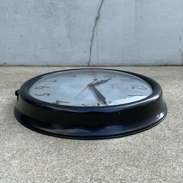 画像6: VINTAGE ANTIQUE WALL CLOCK SESSIONS ヴィンテージ アンティーク ウォールクロック 壁掛け時計 セッション / スクールクロック ベークライト ブラック 黒色 丸型 店舗什器 アメリカ (6)