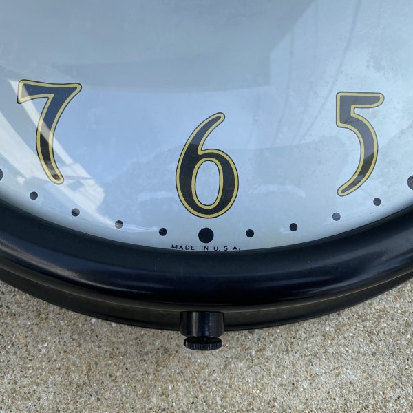 画像8: VINTAGE ANTIQUE WALL CLOCK SESSIONS ヴィンテージ アンティーク ウォールクロック 壁掛け時計 セッション / スクールクロック ベークライト ブラック 黒色 丸型 店舗什器 アメリカ (8)