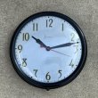 画像1: VINTAGE ANTIQUE WALL CLOCK SESSIONS ヴィンテージ アンティーク ウォールクロック 壁掛け時計 セッション / スクールクロック ベークライト ブラック 黒色 丸型 店舗什器 アメリカ (1)
