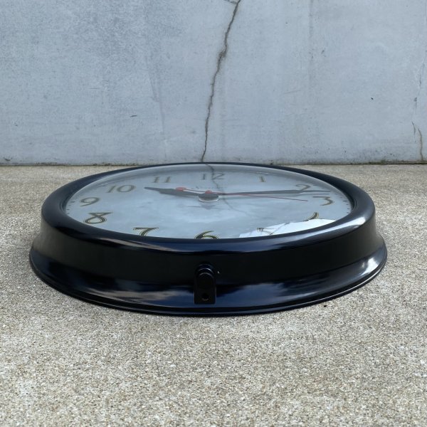 画像3: VINTAGE ANTIQUE WALL CLOCK SESSIONS ヴィンテージ アンティーク ウォールクロック 壁掛け時計 セッション / スクールクロック ベークライト ブラック 黒色 丸型 店舗什器 アメリカ (3)