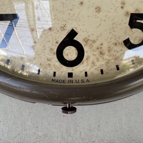 画像8: VINTAGE ANTIQUE WALL CLOCK SETH THOMAS ヴィンテージ アンティーク ウォールクロック セストーマス 壁掛け時計 / スクールクロック アイアン 鉄 丸型 店舗什器 アメリカ (8)