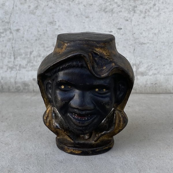 画像3: VINTAGE ANTIQUE A.C.WILLIAMS TWO FACE PIGGY BANK ヴィンテージ アンティーク トゥーフェイス オブジェ 置物 / コレクタブル コインバンク 貯金箱 ディスプレイ インテリア 鋳物 アメリカ  (3)