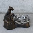 画像3: VINTAGE ANTIQUE ASHTRAY GREYHOUND DOG FIGURE ヴィンテージ アンティーク 灰皿 アッシュトレイ グレイハウンド オブジェ 置物 / コレクタブル ディスプレイ インテリア 犬 動物 鋳物 ガラス アメリカ  (3)