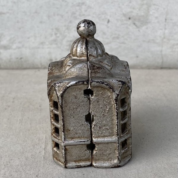 画像3: VINTAGE ANTIQUE BANK BUILDING CAST IRON ヴィンテージ アンティーク コインバンク 貯金箱 オブジェ 置物 / コレクタブル ディスプレイ キャストアイアン 鋳物 アメリカ (4) (3)