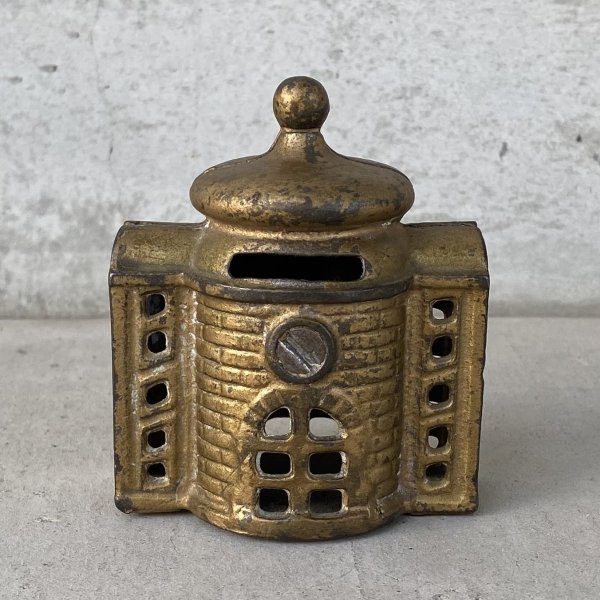 画像2: VINTAGE ANTIQUE BANK BUILDING CAST IRON ヴィンテージ アンティーク コインバンク 貯金箱 オブジェ 置物 / コレクタブル ディスプレイ キャストアイアン 鋳物 アメリカ (3) (2)