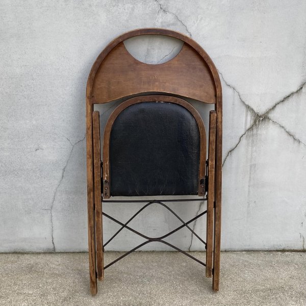 画像10: VINTAGE ANTIQUE FOLDING CHAIR ヴィンテージ アンティーク フォールディングチェア 折り畳み椅子 チェア  / ウッド 木製 家具 インテリア ディスプレイ 店舗什器 アメリカ (1) (10)