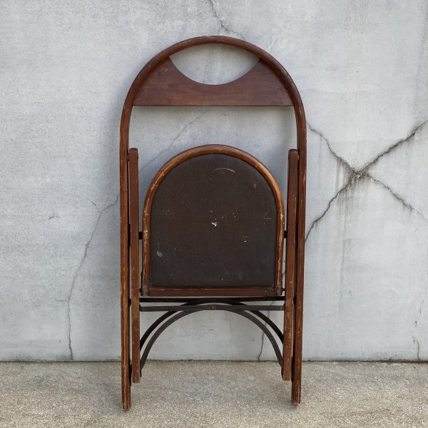 画像9: VINTAGE ANTIQUE FOLDING CHAIR ヴィンテージ アンティーク フォールディングチェア 折り畳み椅子 チェア  / ウッド 木製 家具 インテリア ディスプレイ 店舗什器 アメリカ (2) (9)