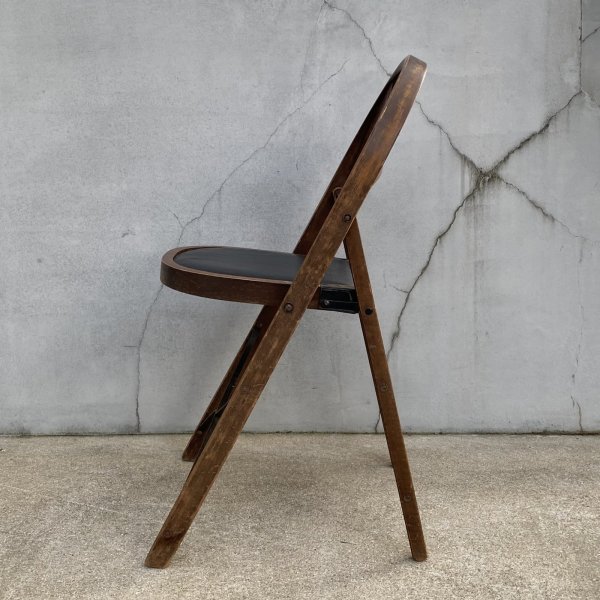 画像4: VINTAGE ANTIQUE FOLDING CHAIR ヴィンテージ アンティーク フォールディングチェア 折り畳み椅子 チェア  / ウッド 木製 家具 インテリア ディスプレイ 店舗什器 アメリカ (1) (4)