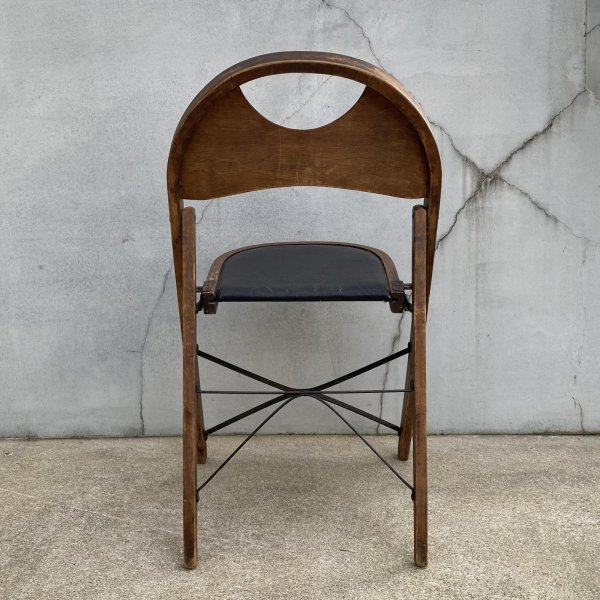 画像2: VINTAGE ANTIQUE FOLDING CHAIR ヴィンテージ アンティーク フォールディングチェア 折り畳み椅子 チェア  / ウッド 木製 家具 インテリア ディスプレイ 店舗什器 アメリカ (1) (2)