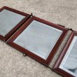 画像4: VINTAGE ANTIQUE WALL MIRROR ヴィンテージ アンティーク 鏡 ミラー 壁掛けミラー ウォールミラー 三面鏡 / ウッド 木製 折り畳み トラベルミラー 店舗什器 アメリカ (4)
