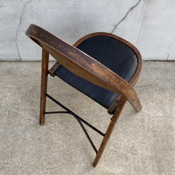 画像5: VINTAGE ANTIQUE FOLDING CHAIR ヴィンテージ アンティーク フォールディングチェア 折り畳み椅子 チェア  / ウッド 木製 家具 インテリア ディスプレイ 店舗什器 アメリカ (1) (5)