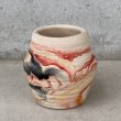 画像1: VINTAGE ANTIQUE NEMADJI POTTERY INDIAN NATIVE CLAY ヴィンテージ アンティーク ネマジ ポタリー ネイティブクレイ 陶器 花瓶 / インディアン コレクタブル オブジェ インテリア 鉢 壺 フラワーベース 小 アメリカ (1)