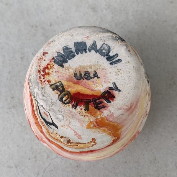 画像8: VINTAGE ANTIQUE NEMADJI POTTERY INDIAN NATIVE CLAY ヴィンテージ アンティーク ネマジ ポタリー ネイティブクレイ 陶器 花瓶 / インディアン コレクタブル オブジェ インテリア 鉢 壺 フラワーベース 小 アメリカ (8)