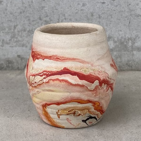 画像3: VINTAGE ANTIQUE NEMADJI POTTERY INDIAN NATIVE CLAY ヴィンテージ アンティーク ネマジ ポタリー ネイティブクレイ 陶器 花瓶 / インディアン コレクタブル オブジェ インテリア 鉢 壺 フラワーベース 小 アメリカ (3)